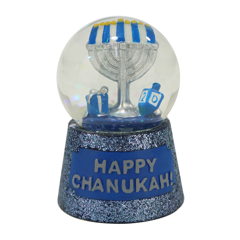 Crystal Globe with Jewish Symbol Design