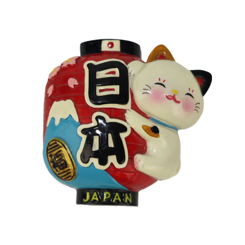 3D Lucky Cat Refrigerator Magnet – Unique Souvenir and Decorative Accent