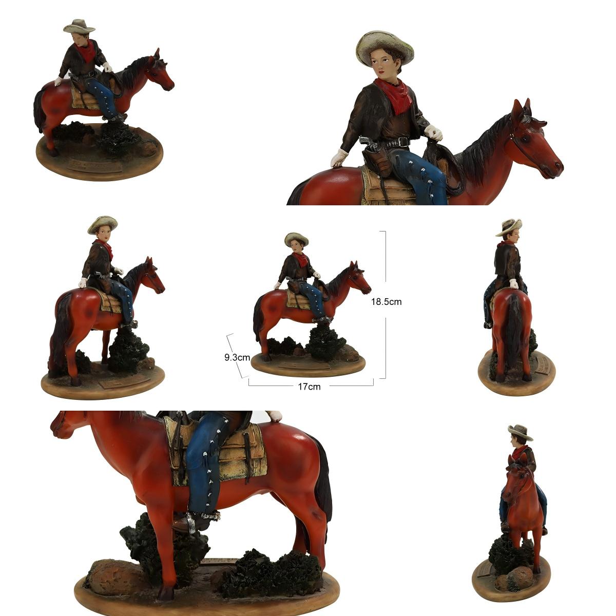 CowboyandHorseFigurineSet-PlasticDecorativeSceneProp