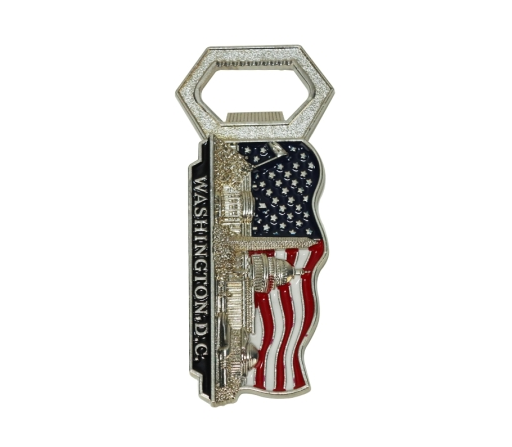 Elegant Metal Bottle Opener Fridge Magnet – Timeless Commemorative Design