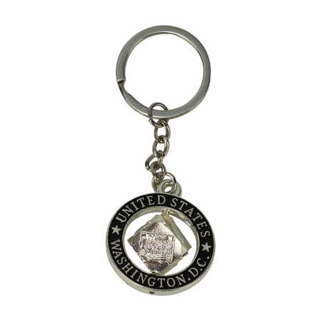  Elegant Washington-Inspired Metal Keychain - Durable and Stylish